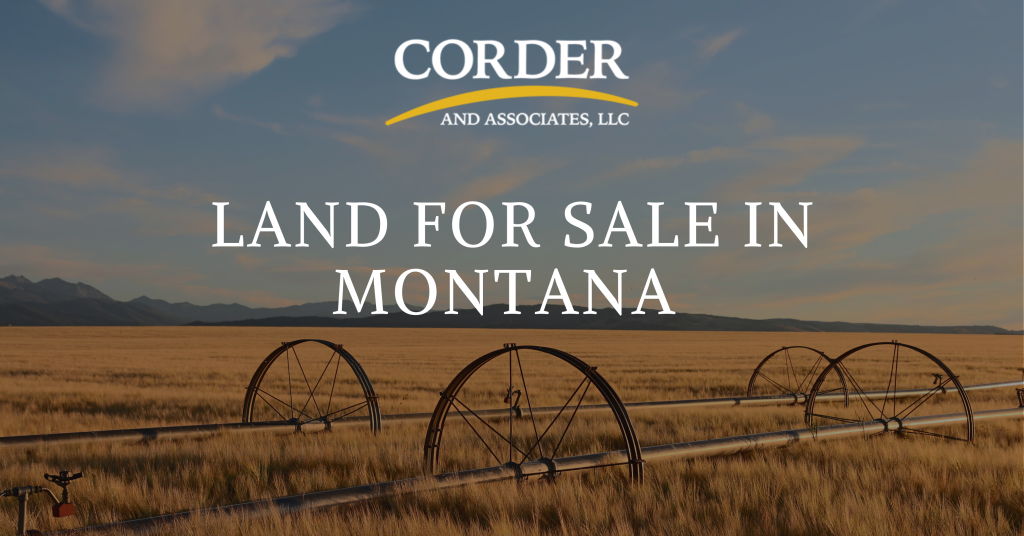 A Graphic Displaying The Blog Title Of Land For Sale In Montana