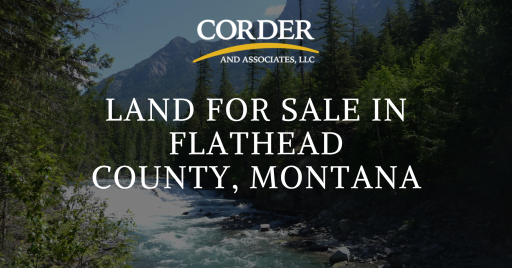 Graphic displaying the page title of land for sale in flathead county montana